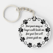 Pawprints of Love  foto Pet Memorial Sleutelhanger (Voorkant)