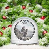Pawprints of Love  foto Pet Memorial Sneeuwbol (Kerstmis)