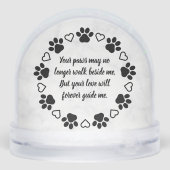 Pawprints of Love  foto Pet Memorial Sneeuwbol (Achterkant)