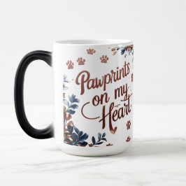 Pawprints op mijn hart - 15 oz kleur veranderende  magische mok