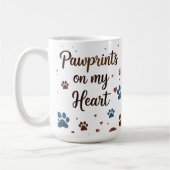 Pawprints op mijn hart 15 oz Mok (Links)