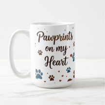 Pawprints op mijn hart 15 oz Mok