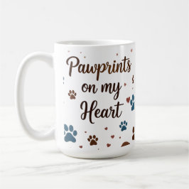 Pawprints op mijn hart 15 oz Mok