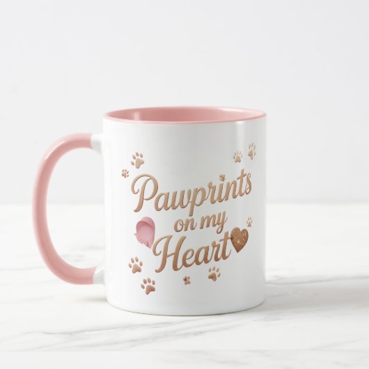 Pawprints op mijn hart combo Mok – Pet Lover (Links)