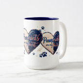 Pawprints op mijn hart Mok - 15oz Pet Lover Gift (Voorkant rechts)