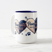 Pawprints op mijn hart Mok - 15oz Pet Lover Gift (Voorkant links)
