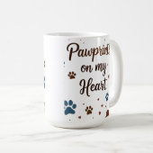 Pawprints op mijn hart - Pet Lover Classic Mok 15o (Voorkant rechts)