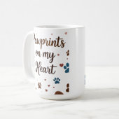 Pawprints op mijn hart - Pet Lover Classic Mok 15o (Voorkant links)