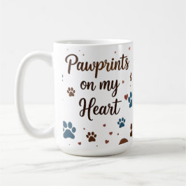 Pawprints op mijn hart - Pet Lover Classic Mok 15o