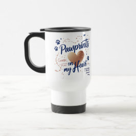 Pawprints op mijn hart - Pet Lover Travel Mug Reisbeker