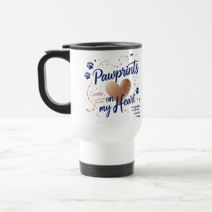 Pawprints op mijn hart - Pet Lover Travel Mug Reisbeker