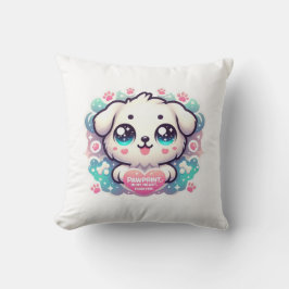Pawprints op mijn hart, voor altijd kawaii puppy kussen