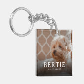 Pawprints op onze harten Pet Memorial Dog 2 Foto Sleutelhanger (Voorkant Links)