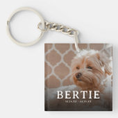 Pawprints op onze harten Pet Memorial Dog 2 Foto Sleutelhanger (Voorkant)
