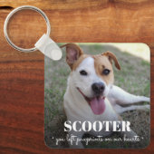 Pawprints op onze hoofdfoto van Dog Memorial Sleutelhanger (Voorkant)
