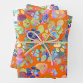 Pawprints Overwaar Inpakpapier Vel (In situ)