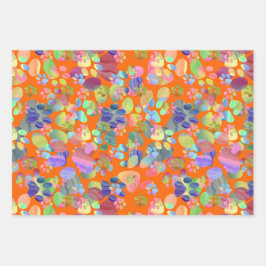 Pawprints Overwaar Inpakpapier Vel