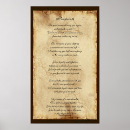 "Pawprints" Poster "Pet Memorial Poetry