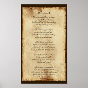 "Pawprints" Poster "Pet Memorial Poetry