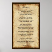"Pawprints" Poster "Pet Memorial Poetry (Voorkant)