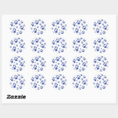 Pawprints Ronde Sticker (Vel)