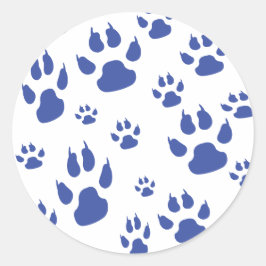 Pawprints Ronde Sticker