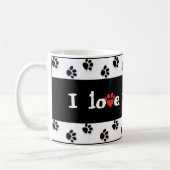 "Pawprints" (stijl #2) KoffieMok (Links)