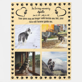 Pawprints van de liefde Foto Fleece Deken