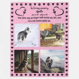 Pawprints van de liefde Foto Fleece Deken