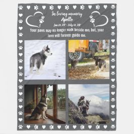 Pawprints van de liefde Foto Fleece Deken