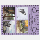 Pawprints van de liefde Foto Fleece Deken (Voorkant (Horizontaal))