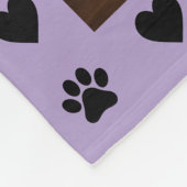 Pawprints van de liefde Foto Fleece Deken (Hoek)