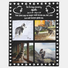 Pawprints van de liefde Foto Fleece Deken