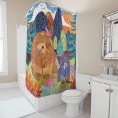 PAWS 4 A TERWIJL KNOODgordijn Douchegordijn (In situ)