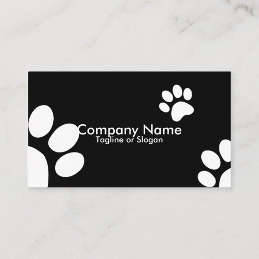 Paws aangepaste kleur visitekaartje (Achterkant)