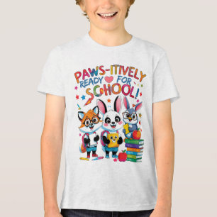 Paws-actief klaar voor school! Tri-Blend shirt