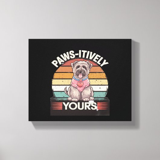 Paws-actief uw hond canvas afdruk (Voorkant)