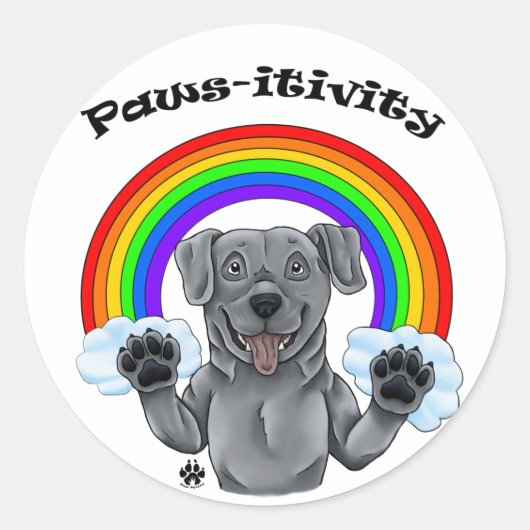Paws-activiteit Ronde Sticker (Voorkant)