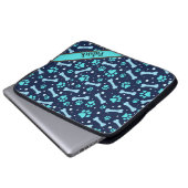 Paws and Bones Electronics Bag Laptop Sleeve (Voorkant onderkant)