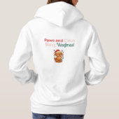 Paws and Claus – Merry Woofmas! Funny Christmas  Hoodie (Achterkant)