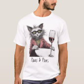 Paws and Paws - Wijn T-shirt (Voorkant)
