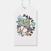 Paws and Play – Adorable Cat Illustration Cadeaulabel (Voorkant)