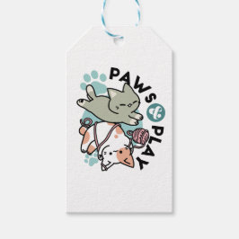 Paws and Play – Adorable Cat Illustration Cadeaulabel