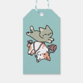 Paws and Play – Adorable Cat Illustration Cadeaulabel (Voorkant)