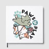 Paws and Play – Adorable Cat Illustration Gastenboek (Voorkant)