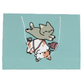 Paws and Play – Adorable Cat Illustration Groot Cadeauzakje (Achterkant)