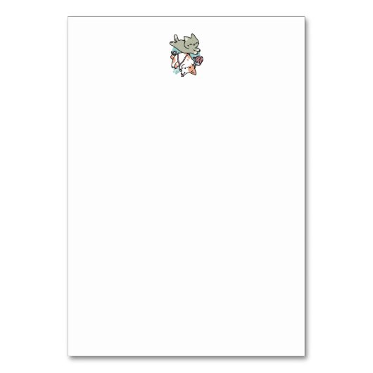 Paws and Play – Adorable Cat Illustration Kaart (Achterkant)