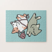 Paws and Play – Adorable Cat Illustration Legpuzzel (Horizontaal)