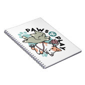 Paws and Play – Adorable Cat Illustration Notitieboek (Rechterzijde)