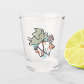 Paws and Play – Adorable Cat Illustration Shot Glas (Voorkant)